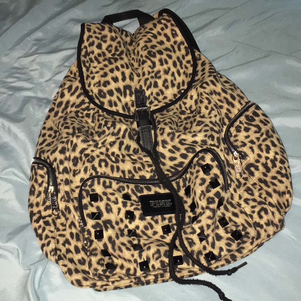 Victoria Secret Pink cheetah print backpack